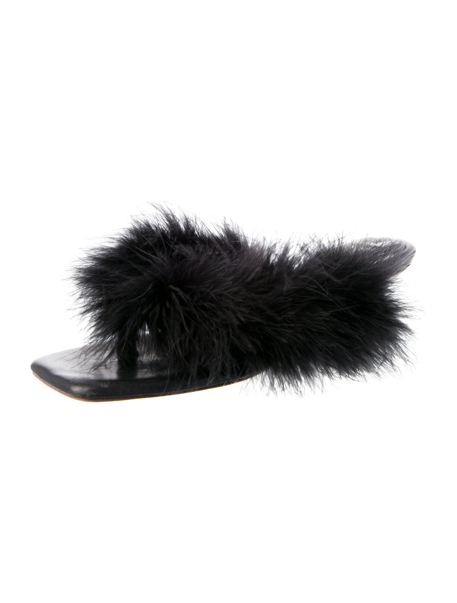 Sleeper Leather Feather Trim Slides