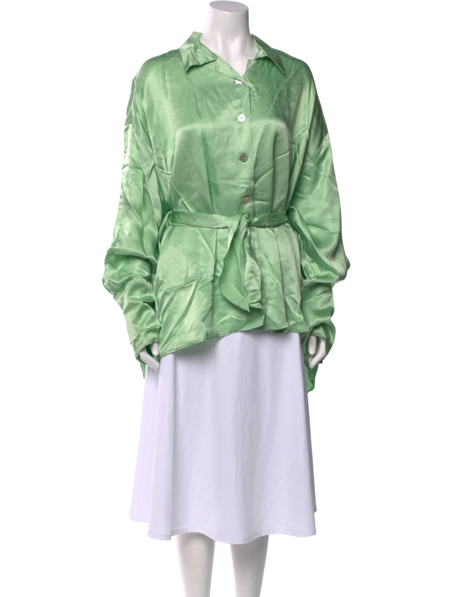 Sleeper Long Sleeve Button-Up Top