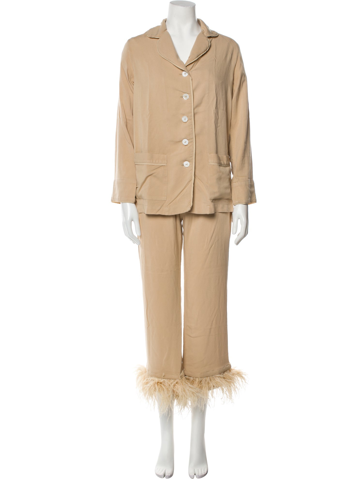 Sleeper Feather Trim Pajamas