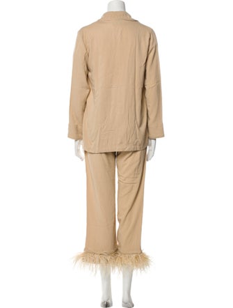 Sleeper Feather Trim Pajamas
