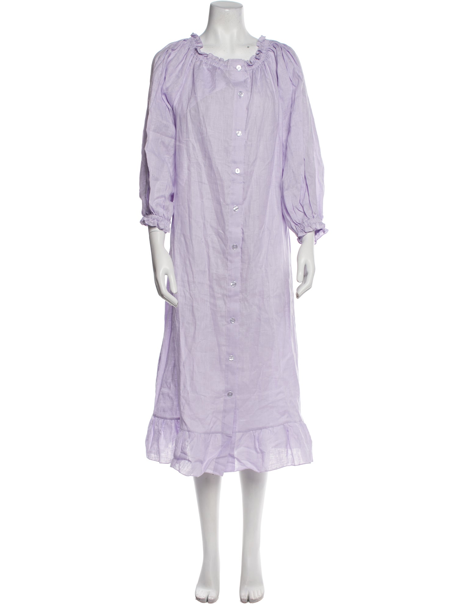 Sleeper Linen Ruffle Embellishment Nightgown w/ Tags