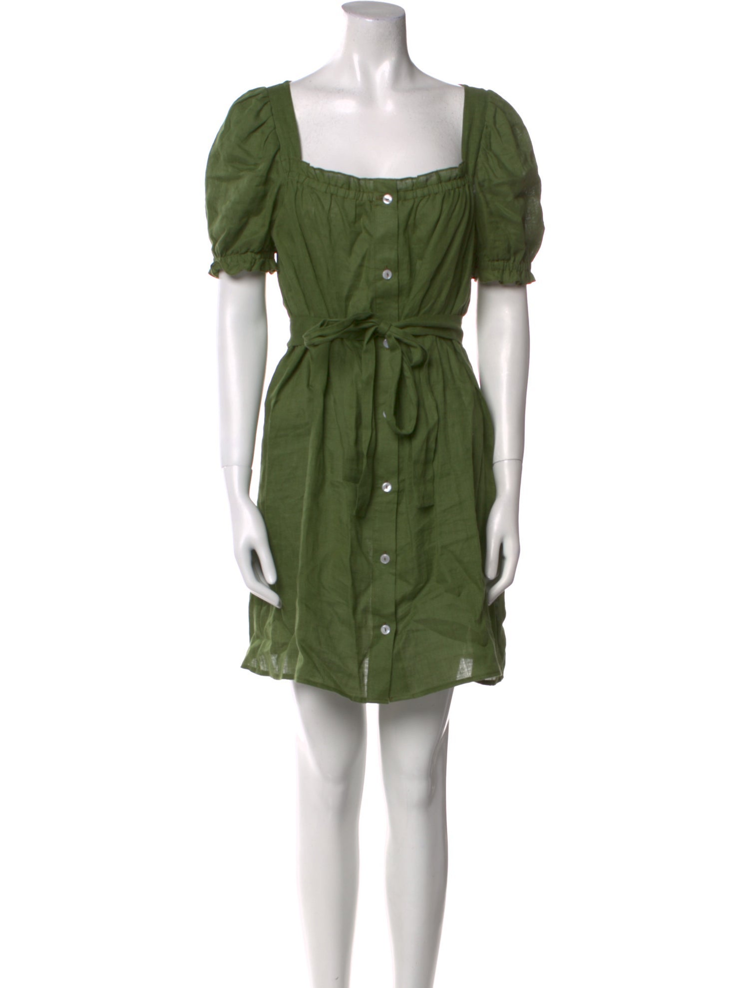 Sleeper Square Neckline Mini Dress