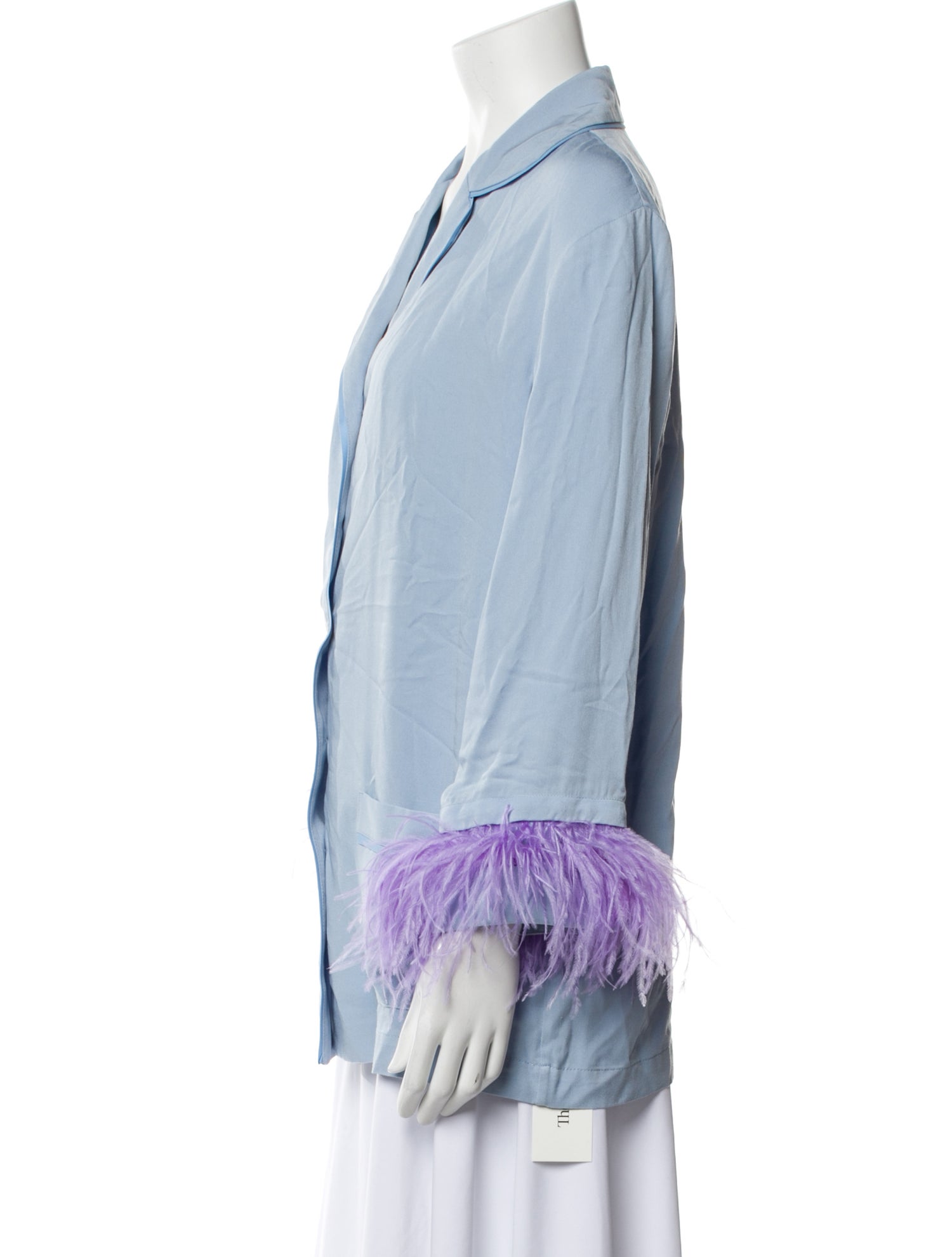 Sleeper Ostrich Feather Colorblock Pattern Pajamas