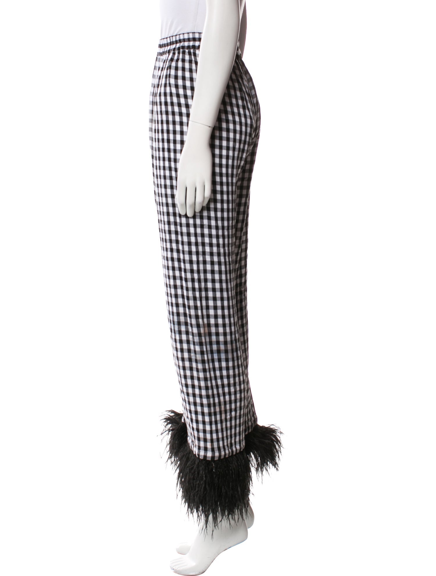 Sleeper Plaid Print Fur Trim Pajamas