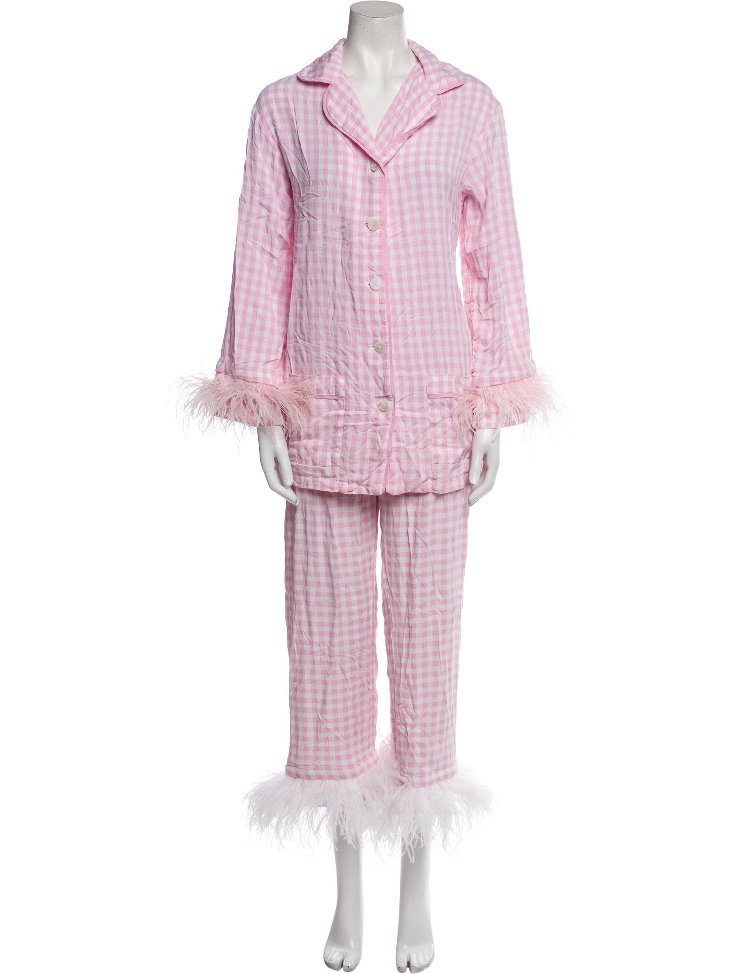 Sleeper Feather Trim Pajamas