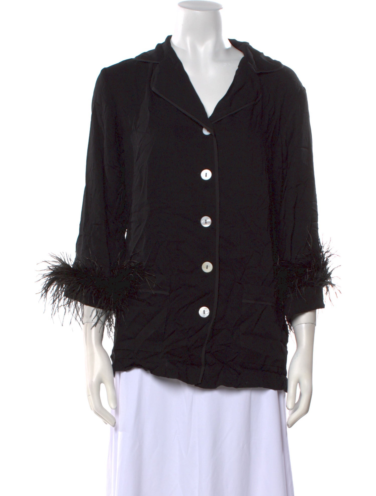 Sleeper Three-Quarter Sleeve Button-Up Top w/ Tags