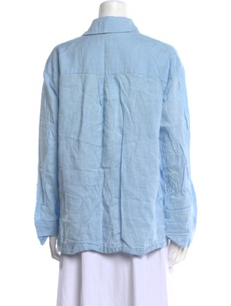 Sleeper Long Sleeve Button-Up Top