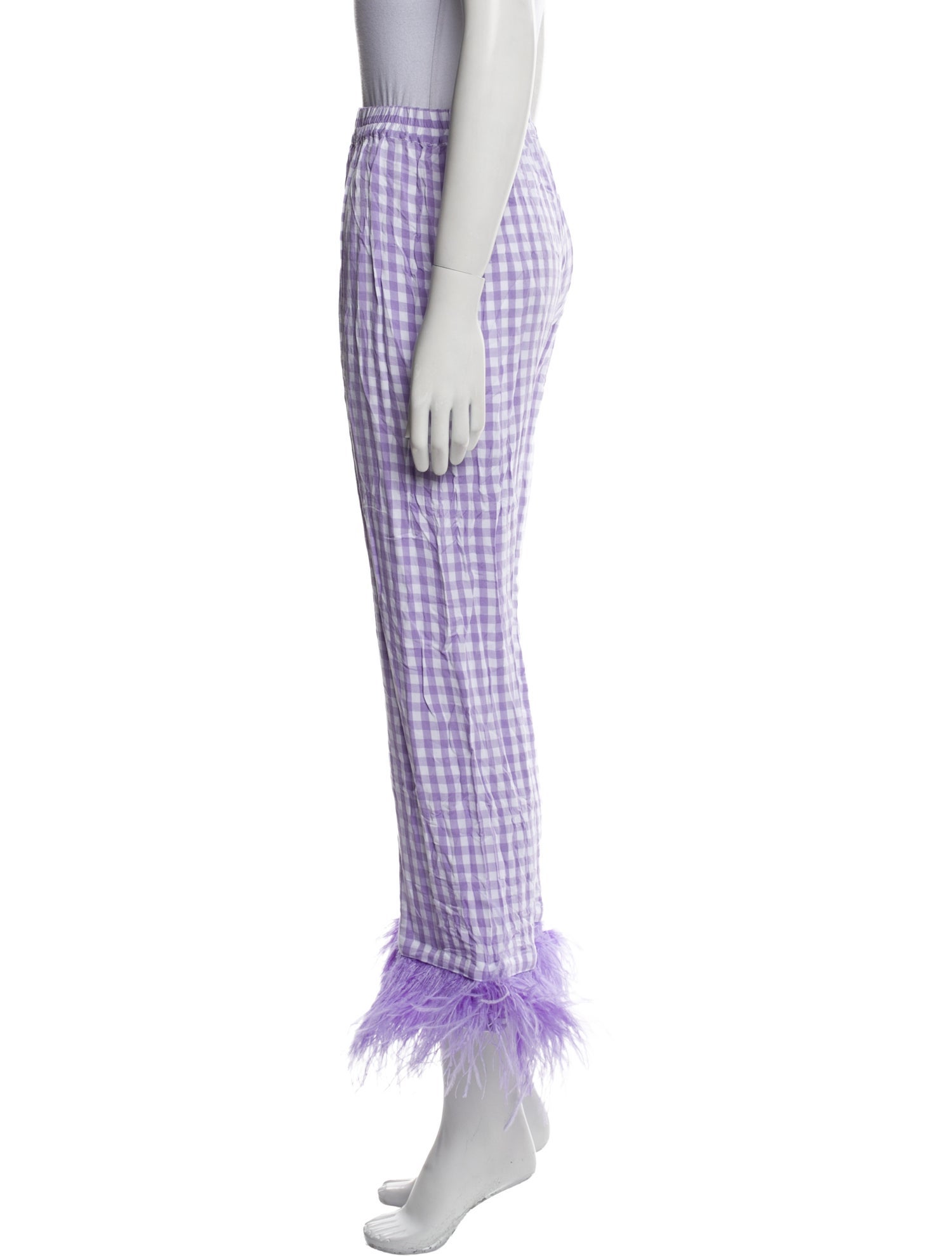 Sleeper Plaid Print Wide Leg Pants