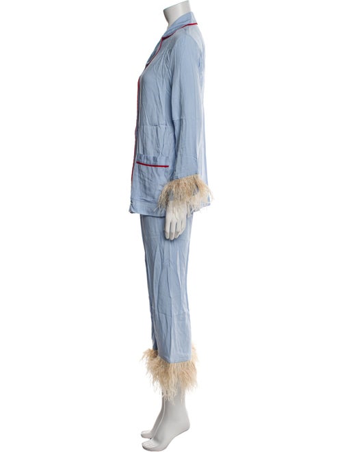 Sleeper Feather Trim Pant Set