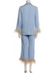 Sleeper Feather Trim Pant Set