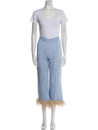 Sleeper Feather Trim Pant Set