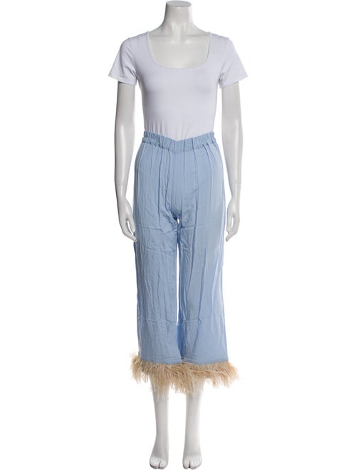 Sleeper Feather Trim Pant Set