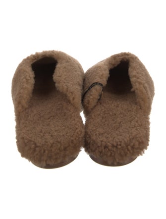 Sleeper Shearling Fur Trim Mules