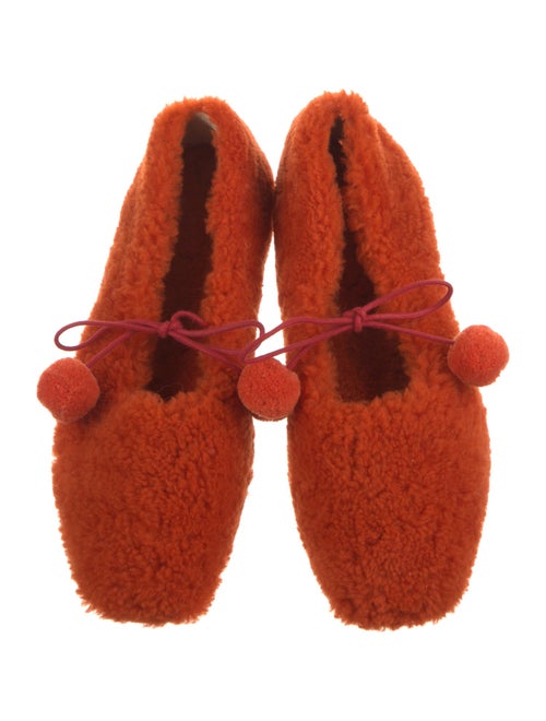 Sleeper Shearling Pom-Pom Embellishments Flats