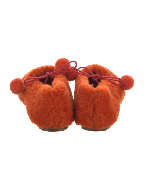 Sleeper Shearling Pom-Pom Embellishments Flats