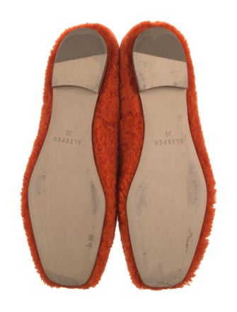 Sleeper Shearling Pom-Pom Embellishments Flats