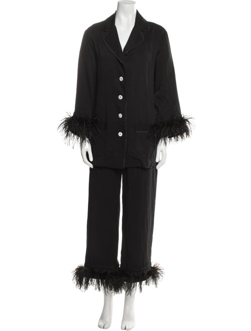 Sleeper Feather Trim Pant Set