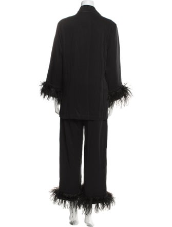 Sleeper Feather Trim Pant Set
