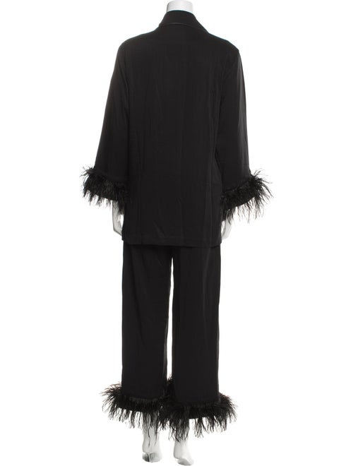 Sleeper Feather Trim Pant Set