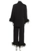 Sleeper Feather Trim Pant Set