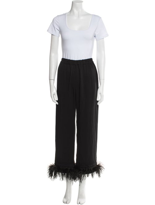 Sleeper Feather Trim Pant Set
