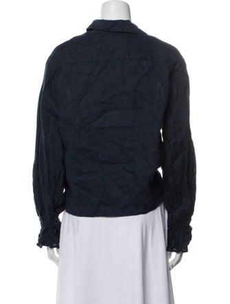 Sleeper Linen Long Sleeve Button-Up Top