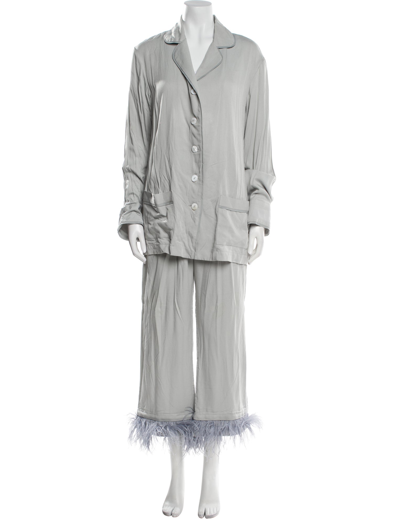 Sleeper Feather Trim Pajamas