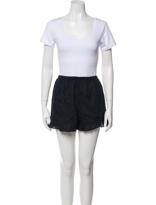 Sleeper Linen Ruffle Embellishment Short Set