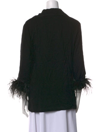 Sleeper Three-Quarter Sleeve Button-Up Top