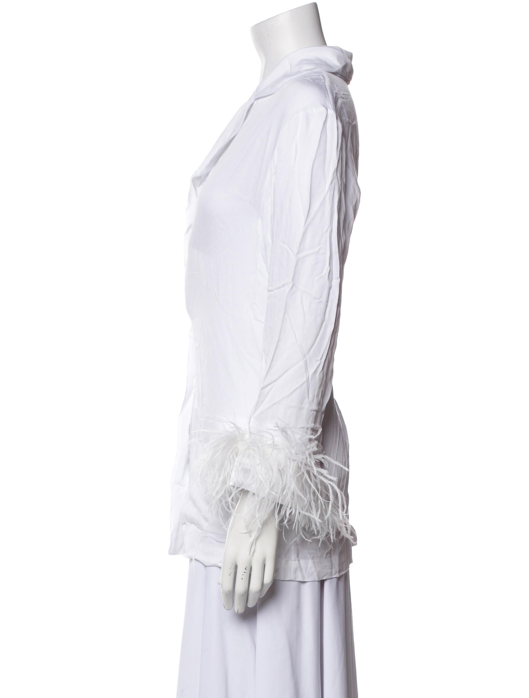 Sleeper V-Neck Long Sleeve Button-Up Top