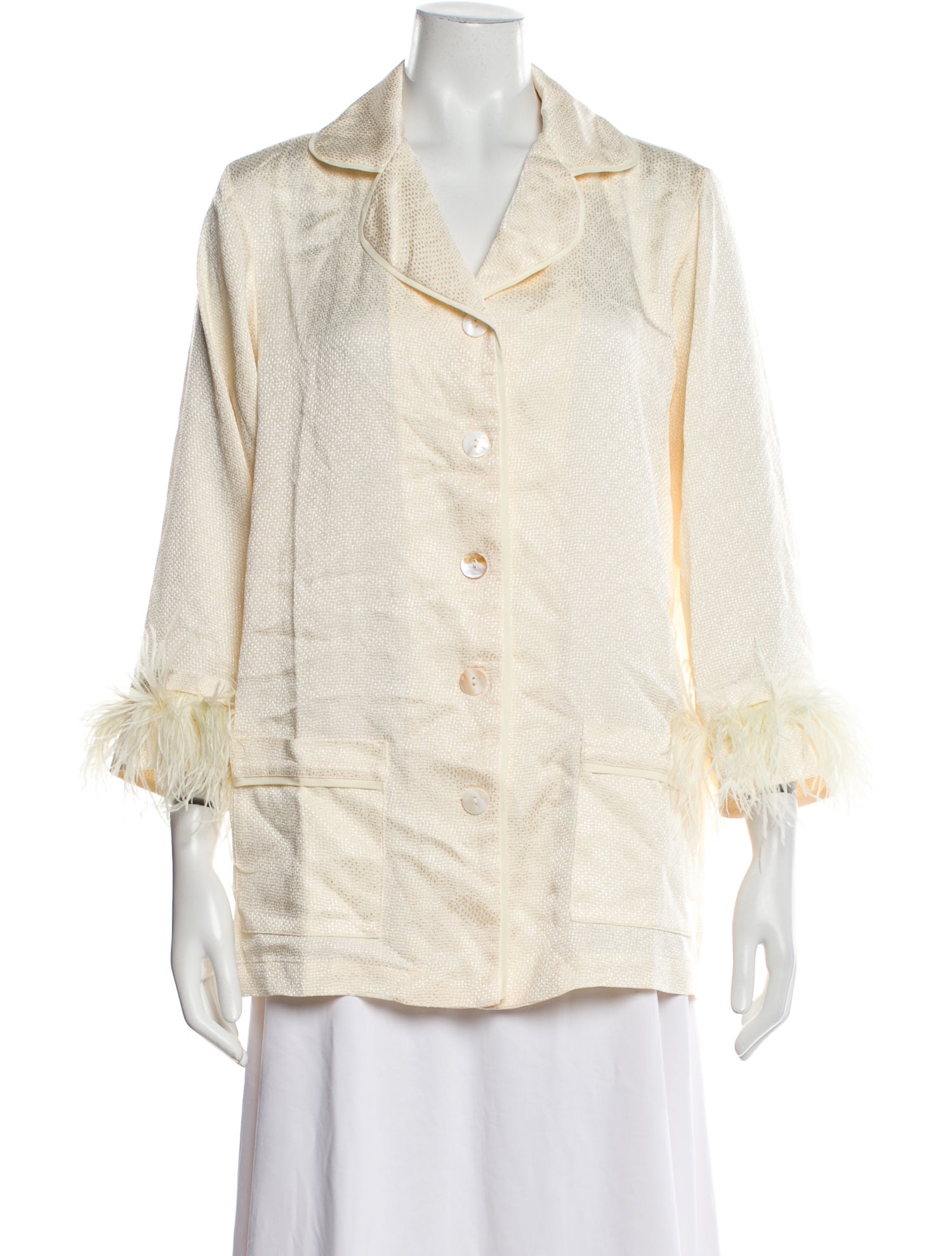 Sleeper Feather Trim Pajamas