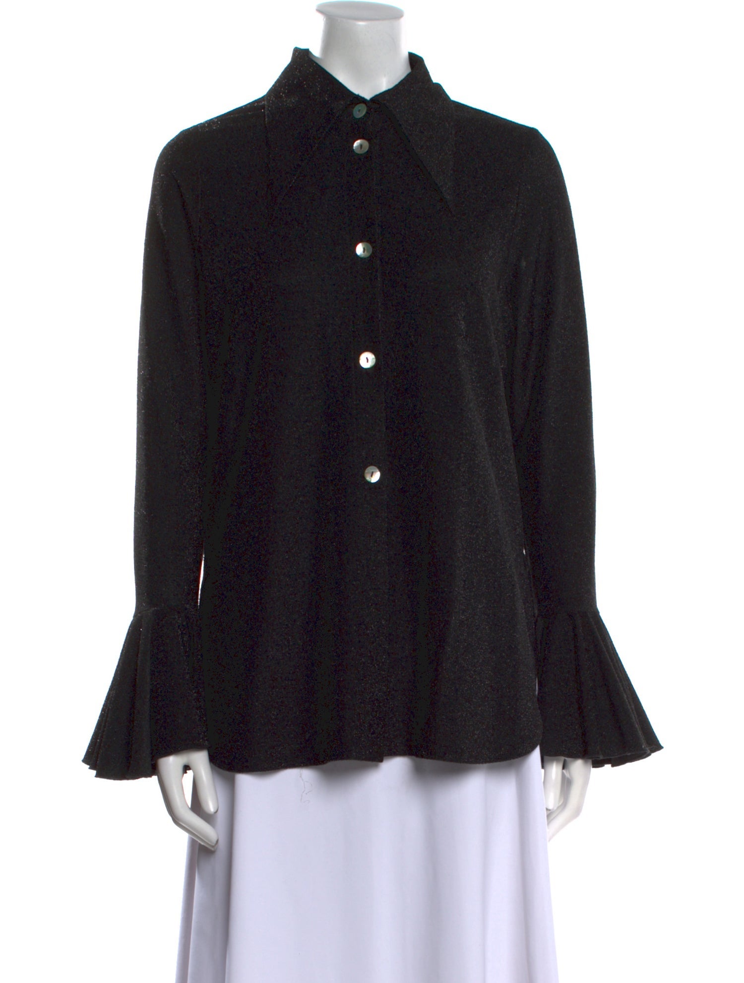 Sleeper Long Sleeve Button-Up Top