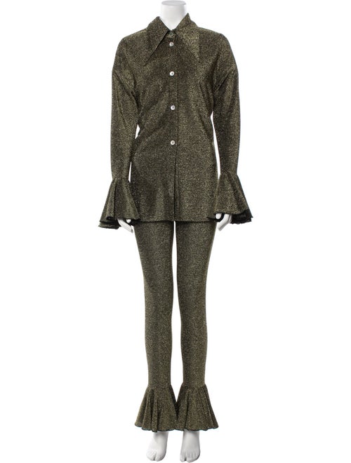 Sleeper Nylon Glitter Accents Pant Set