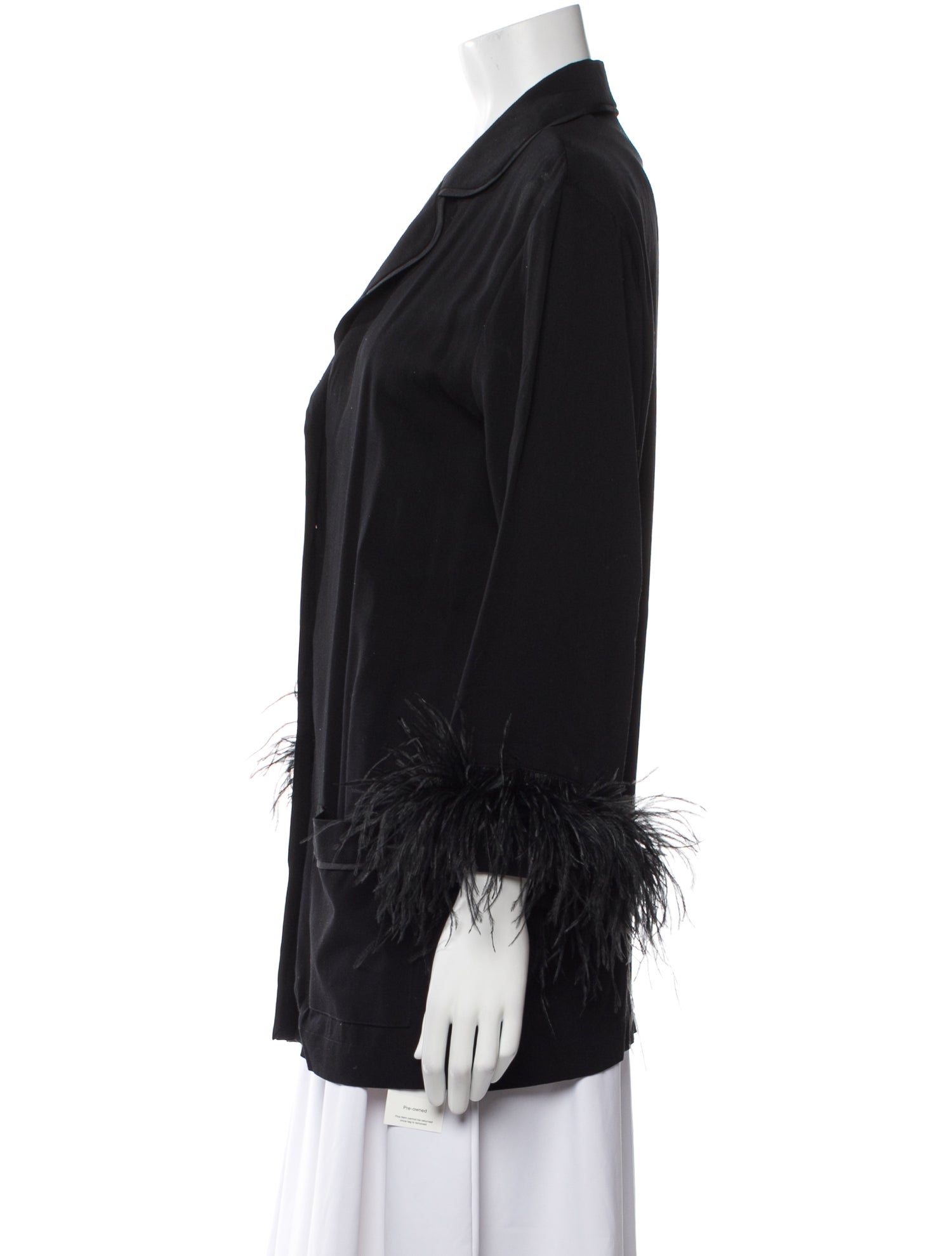 Sleeper Ostrich Feather Feather Trim Pajamas
