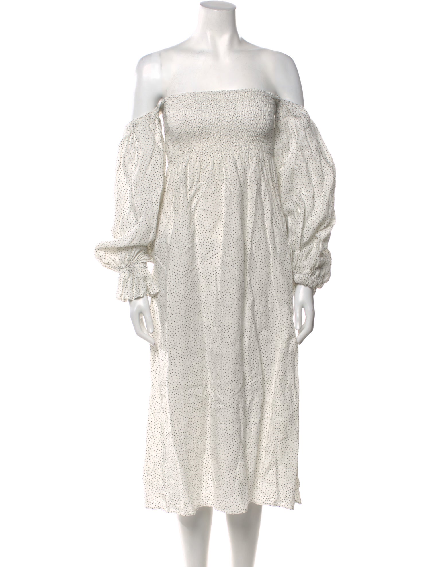 Sleeper Off-The-Shoulder Midi Length Dress