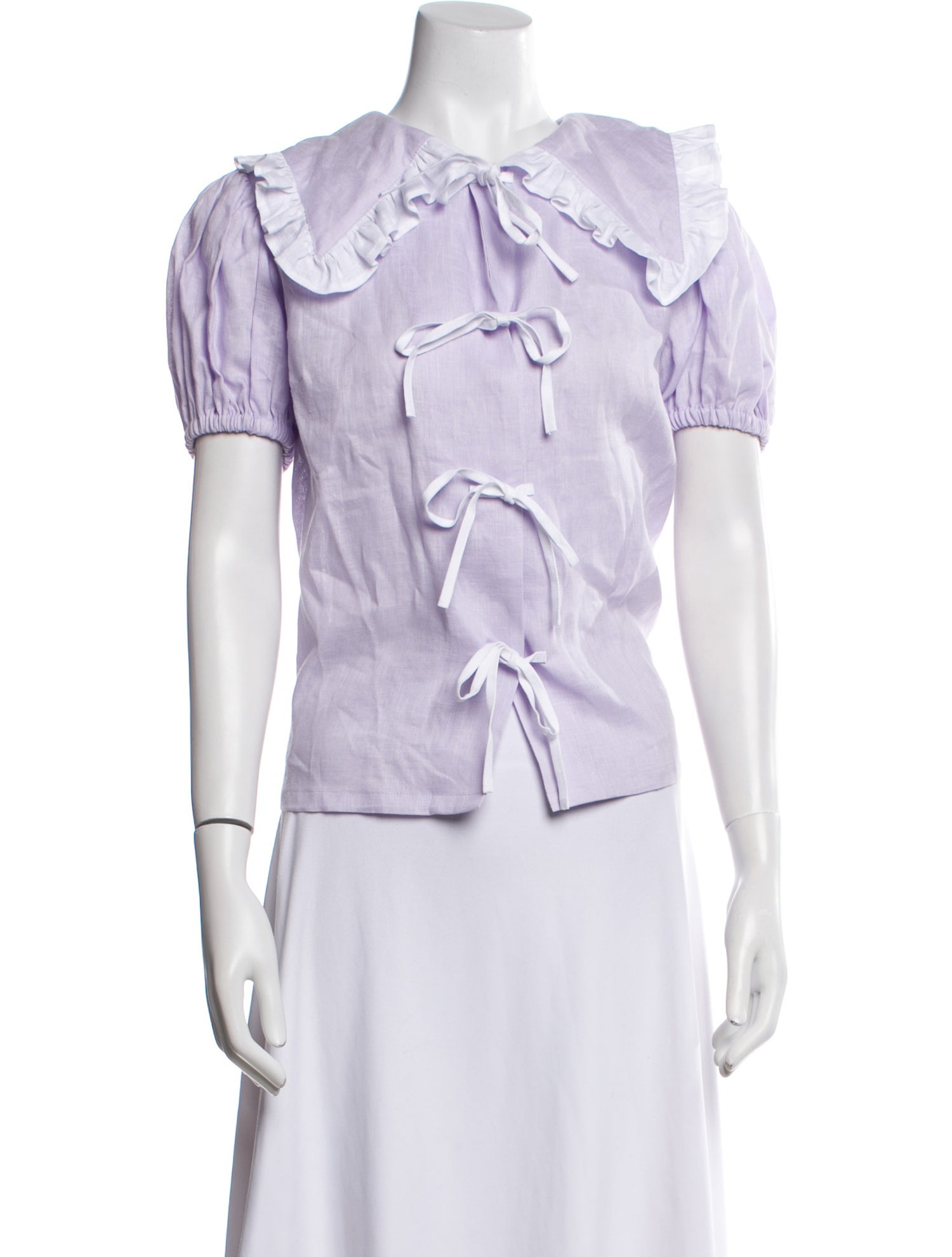 Sleeper Short Sleeve Button-Up Top