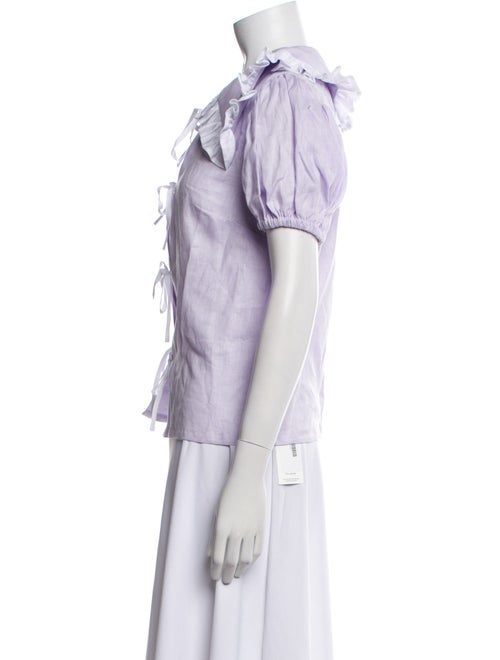 Sleeper Short Sleeve Button-Up Top