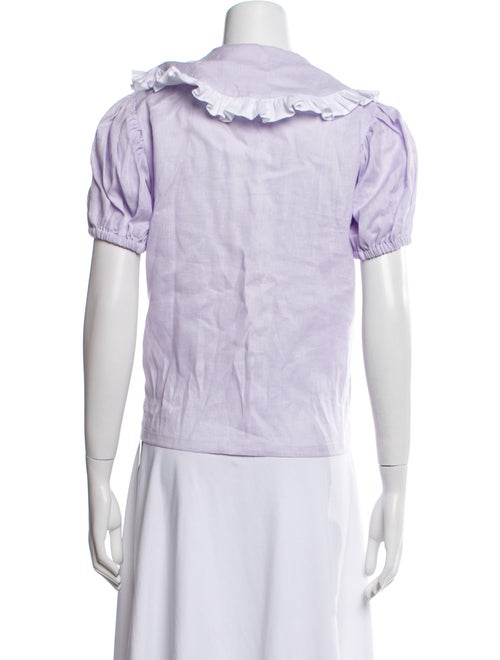 Sleeper Short Sleeve Button-Up Top