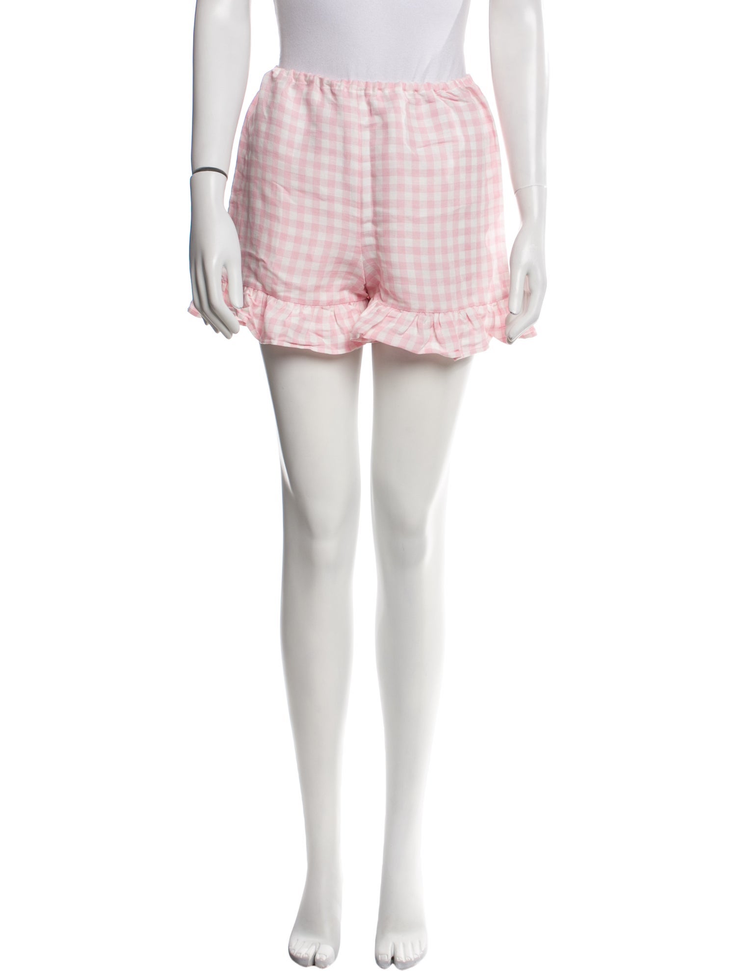 Sleeper Plaid Print Mini Shorts