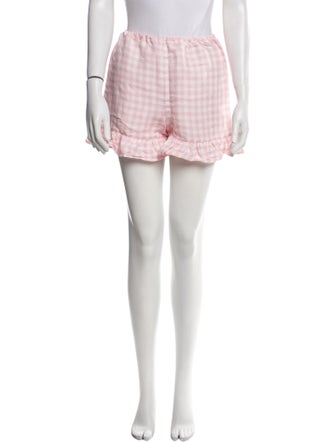Sleeper Plaid Print Mini Shorts