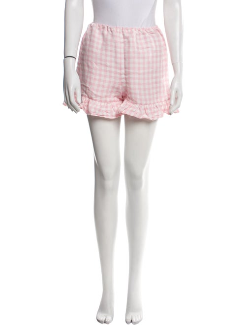 Sleeper Plaid Print Mini Shorts