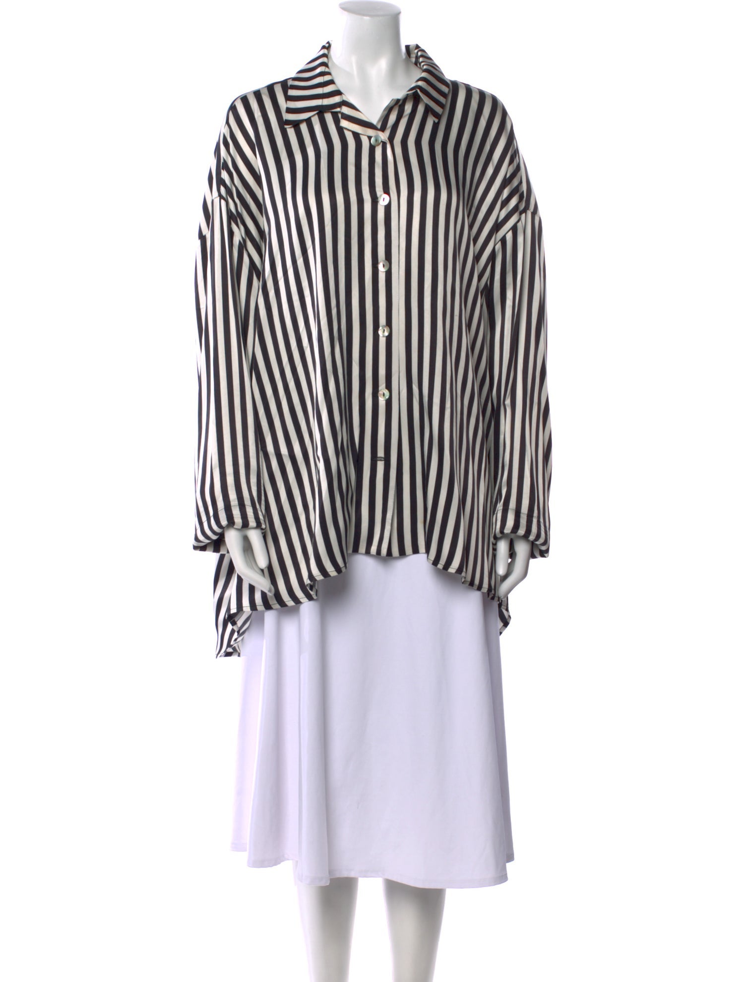 Sleeper Striped Long Sleeve Button-Up Top