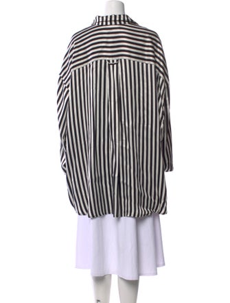 Sleeper Striped Long Sleeve Button-Up Top
