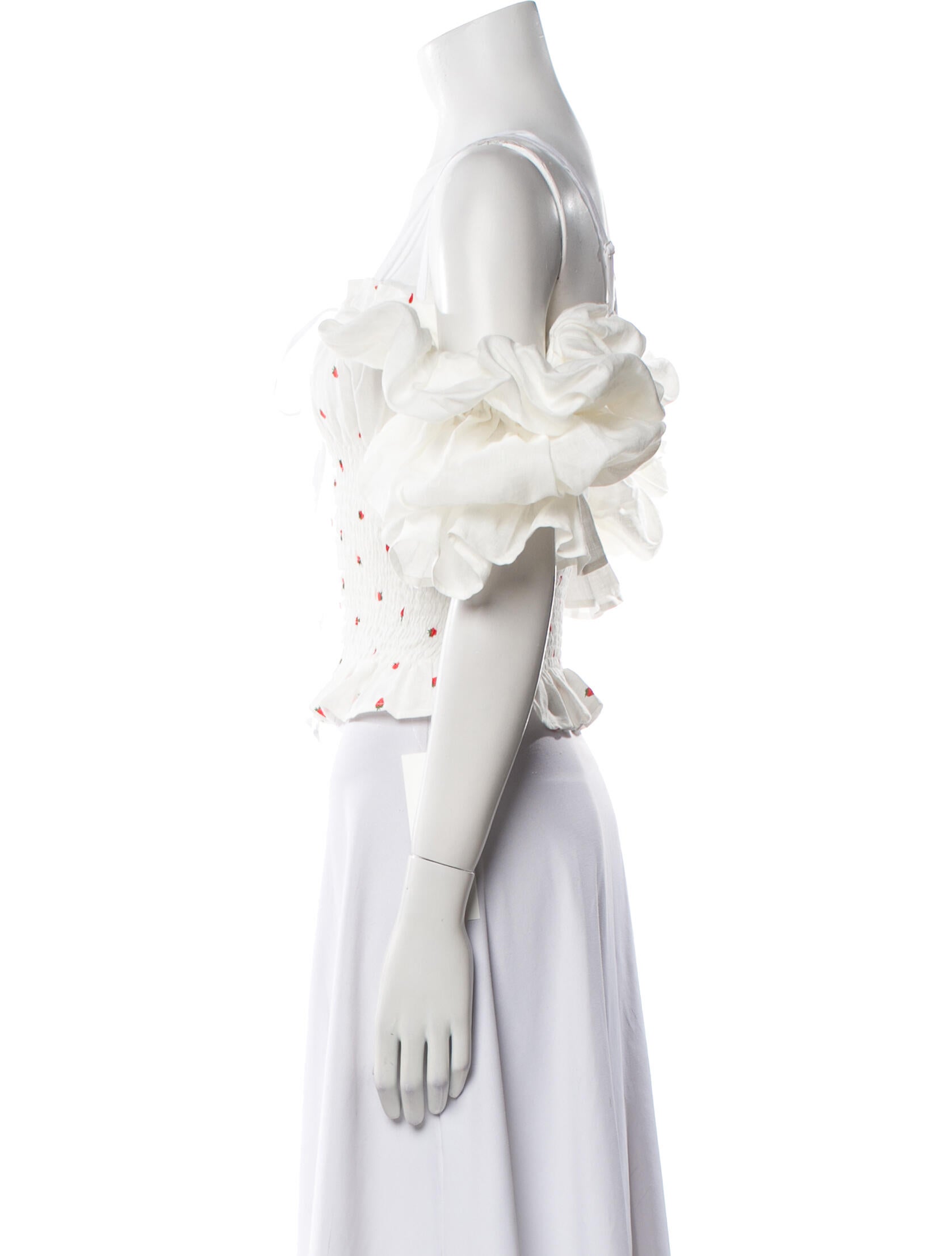 Sleeper Printed Square Neckline Crop Top