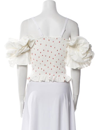 Sleeper Printed Square Neckline Crop Top