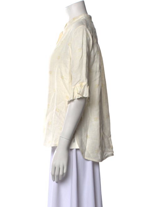 Sleeper Linen Floral Print Button-Up Top