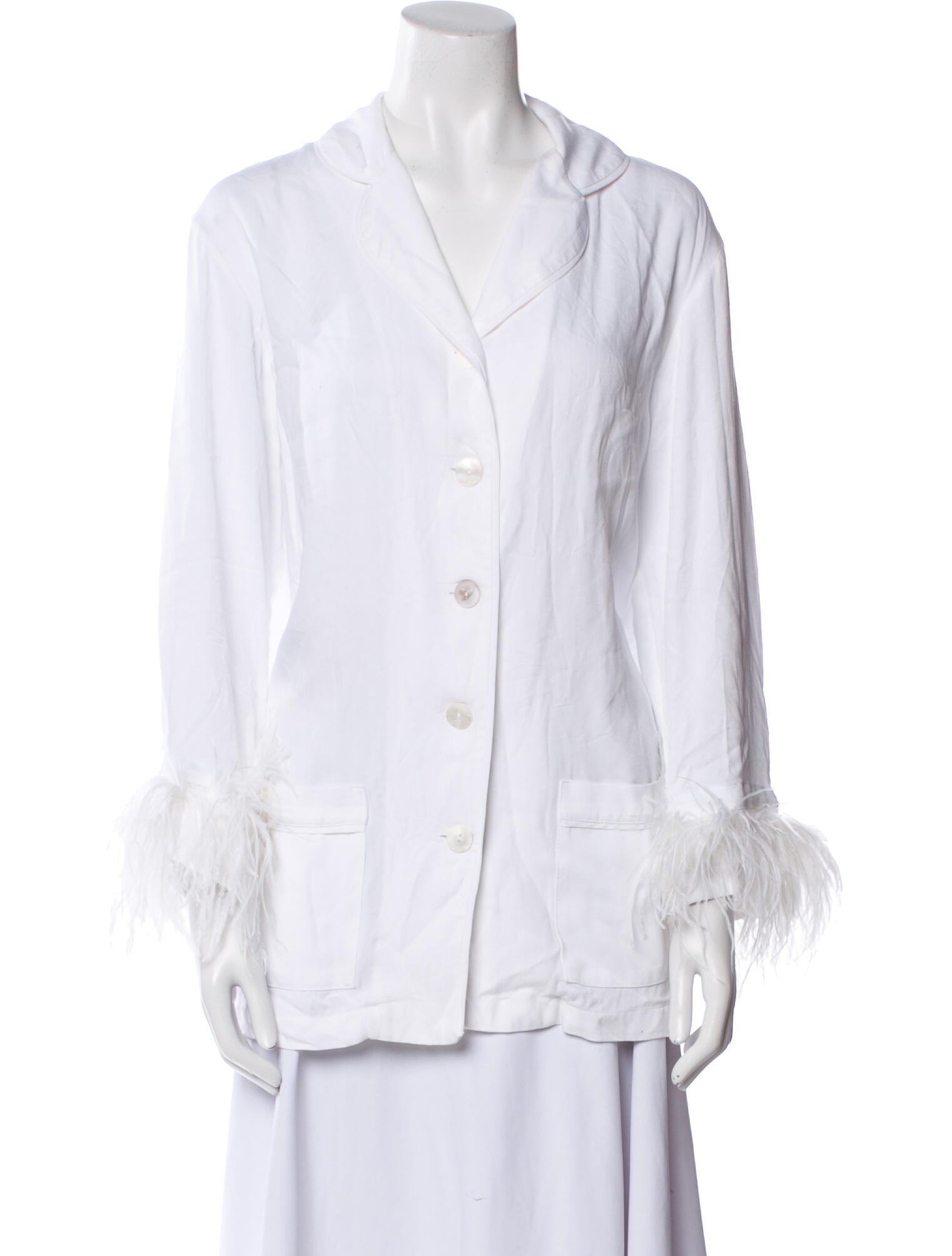 Sleeper V-Neck Three-Quarter Sleeve Button-Up Top