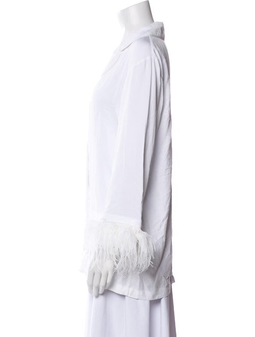 Sleeper V-Neck Three-Quarter Sleeve Button-Up Top