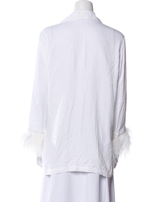 Sleeper V-Neck Three-Quarter Sleeve Button-Up Top