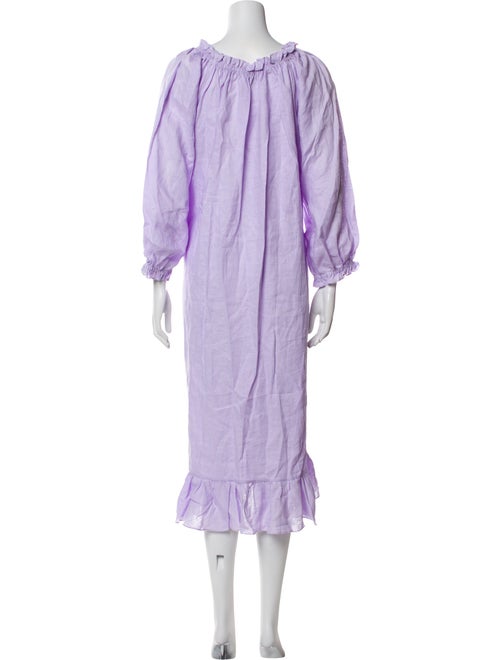 Sleeper Linen Ruffle Embellishment Nightgown